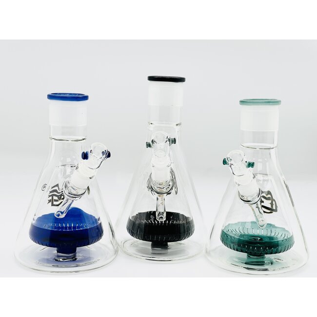 CRYSTAL GLASS 9''  BUILD WATER PIPE WITH MATRIX BEAKER AND TOP C21171