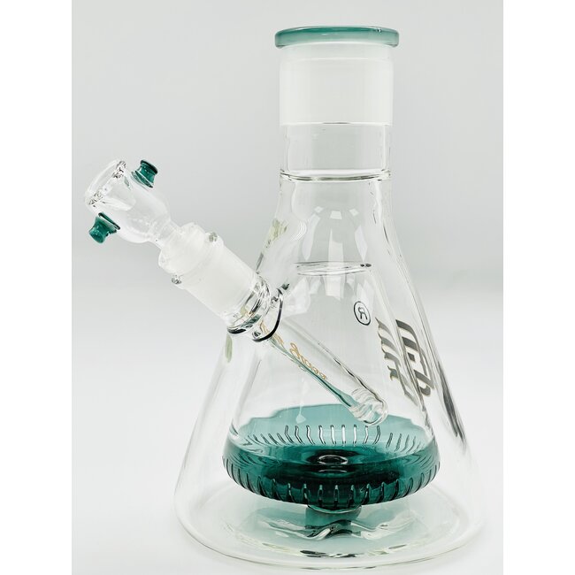 CRYSTAL GLASS 9''  BUILD WATER PIPE WITH MATRIX BEAKER AND TOP C21171