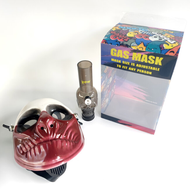 KAPOW KAPOW DOUBLE FACE MASK 9-WHITE+RED S928