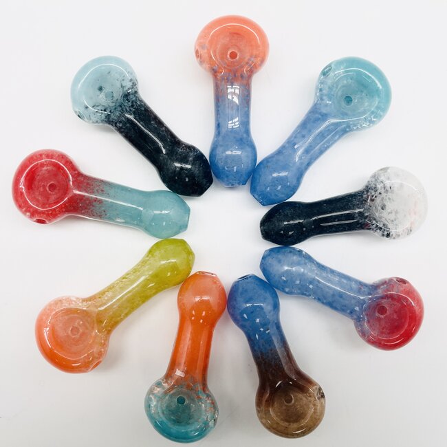 3'' DOUBLE SHADE  GLASS HAND  PIPE