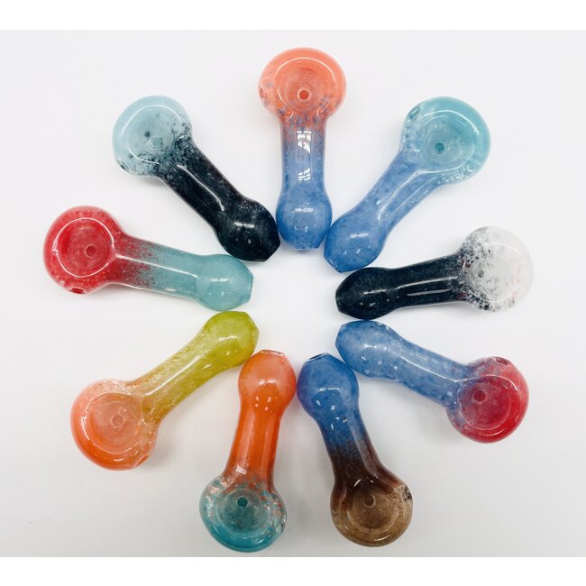 3''DOUBLE SHADE GLASS HAND PIPE
