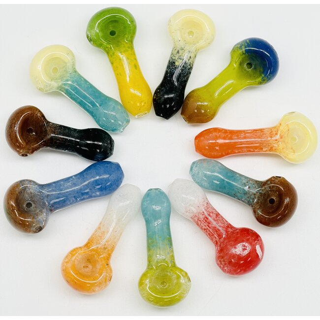 2.5'' DOUBLE SHADE GLASS HAND PIPE