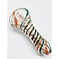 3'' CROSS LINE WORK PATTERN GLASS HAND PIPE