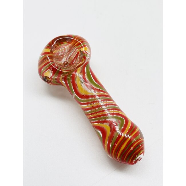 SPIRAL SOLID COLOUR GLASS PIPE 3.5 INCH
