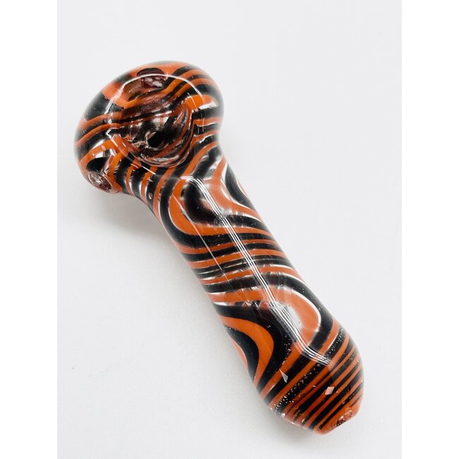 3.5'' SPIRAL SOLID COLOUR GLASS HAND  PIPE