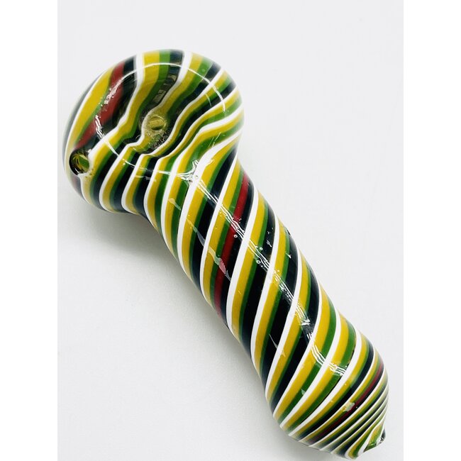 3.5'' SPIRAL SOLID COLOUR GLASS HAND  PIPE