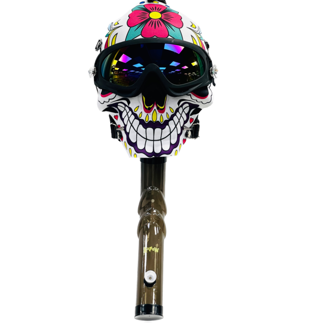 KAPOW KAPOW PINK+WHITE  SKULL -S910