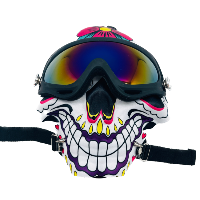 KAPOW KAPOW PINK+WHITE  SKULL -S910