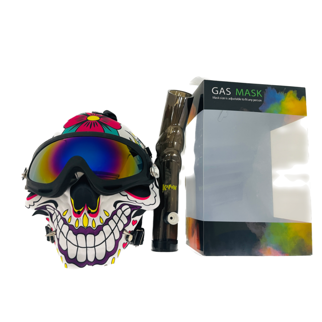 KAPOW KAPOW PINK+WHITE  SKULL -S910