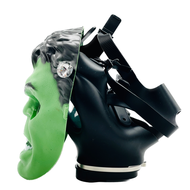 KAPOW KAPOW DOUBLE FACE MASK 17- GREEN S936