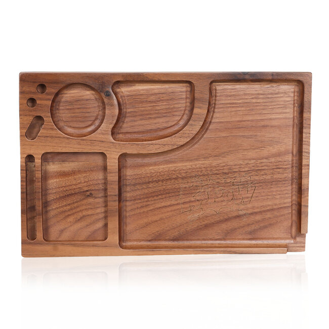 KAPOW WOODEN ROLLING TRAY AC441