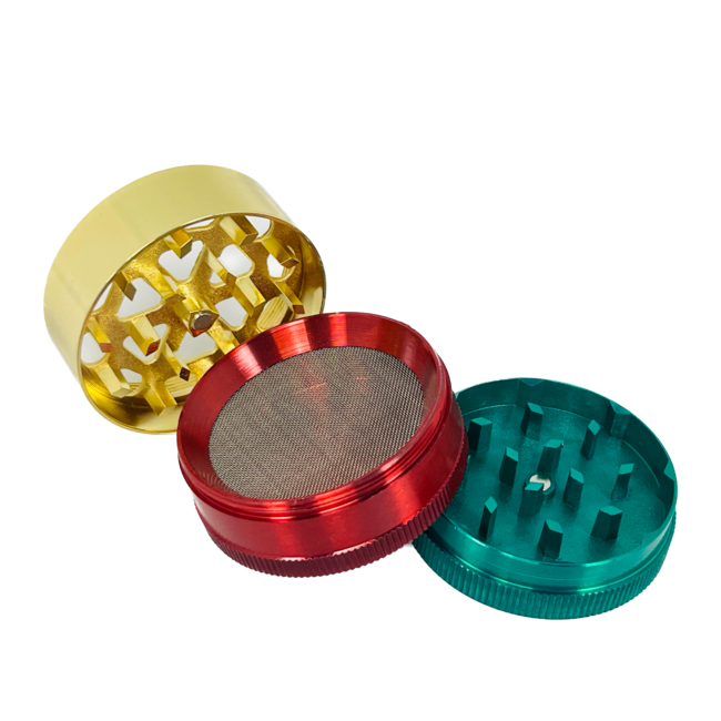 4 PCS RASTA 2" ZINC GRINDER