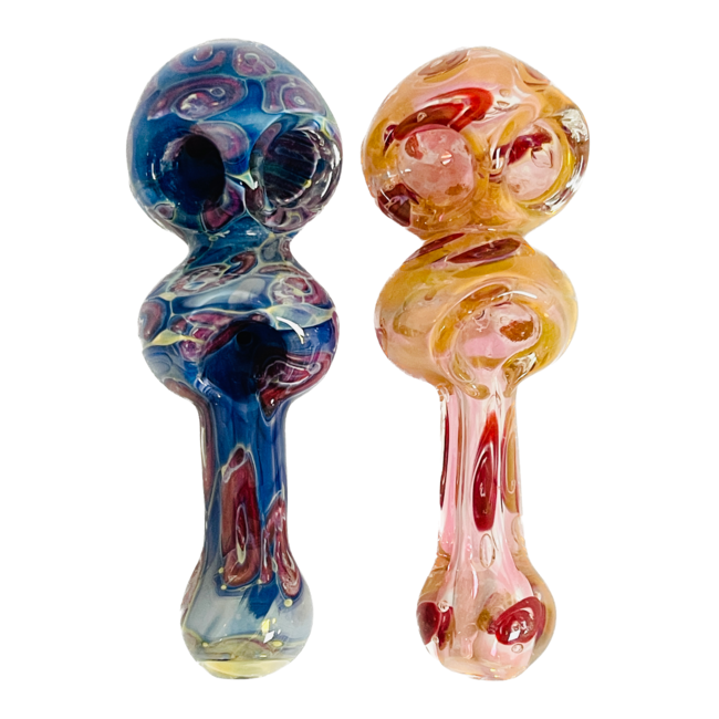 5.5'' TRIPLE BOWL GLASS HAND PIPE