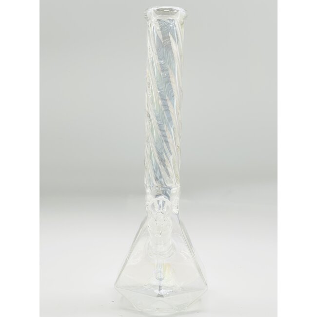 14'' TWISTED DIAMOND BASE BEAKER WATER BONG C-9