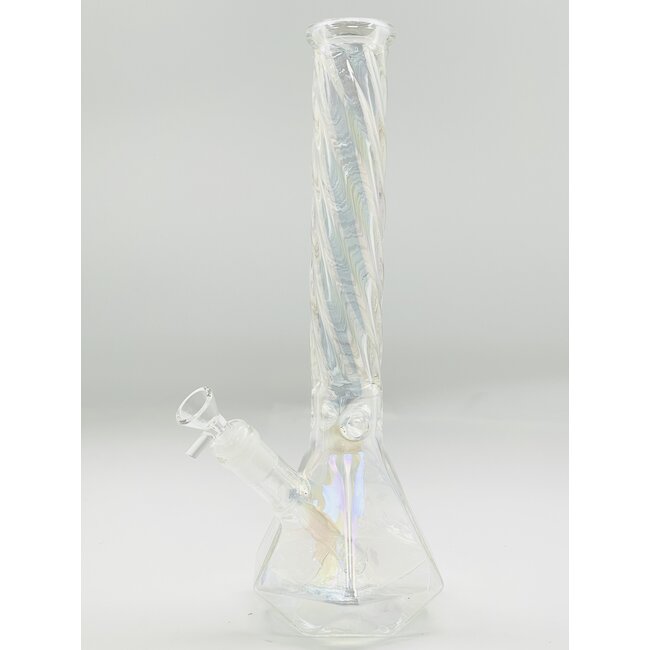 14'' TWISTED DIAMOND BASE BEAKER WATER BONG C-9