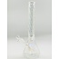 CHRYSTAL GLASS TWISTED DIAMOND BASE BEAKER WATER BONG C-9 14'' CLEAR