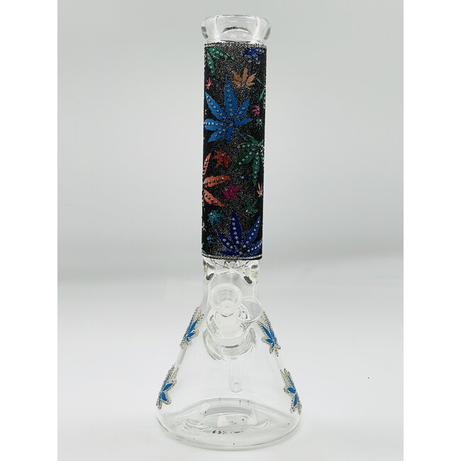 14''-9MM SUPER THICK BEADED BEAKER WATER BONG C4106