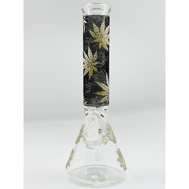 14''-9MM SUPER THICK BEADED BEAKER WATER BONG C4106