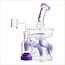CRYSTAL GLASS 6.5"- 5ML  UFO COLORED ARM RECYCLER C6301