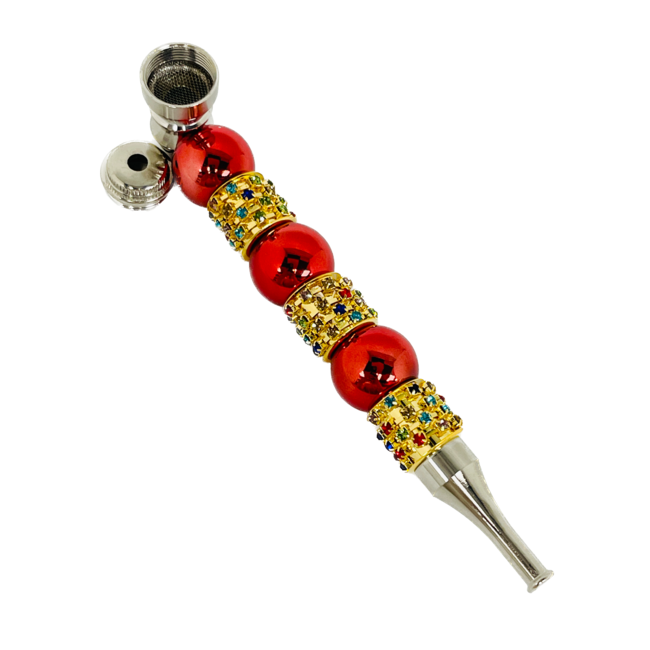 ENAMEL HOLLOW WATER BEADED METAL PIPE-YD704