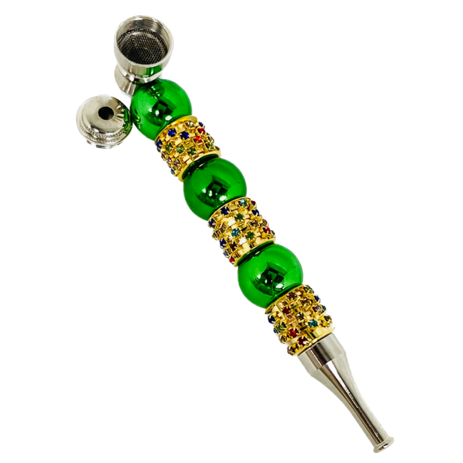 ENAMEL HOLLOW WATER BEADED METAL PIPE-YD704