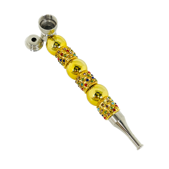 ENAMEL HOLLOW WATER BEADED METAL PIPE-YD704