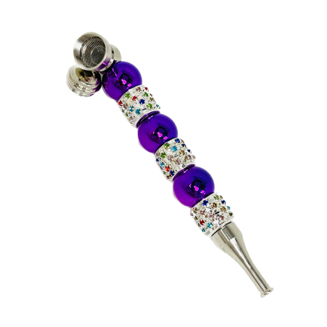 ENAMEL HOLLOW WATER BEADED METAL PIPE-YD704