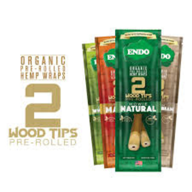 ENDO ENDO WOOD TIPS PRE ROLLED HEMP WRAP