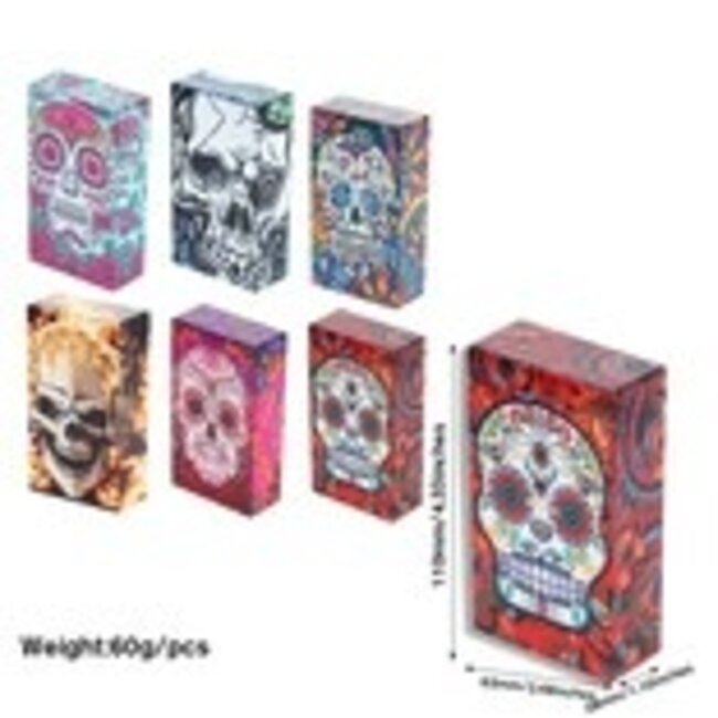 SKULL SKULL PLASTIC LARGE CIGARETTE BOX-CA73