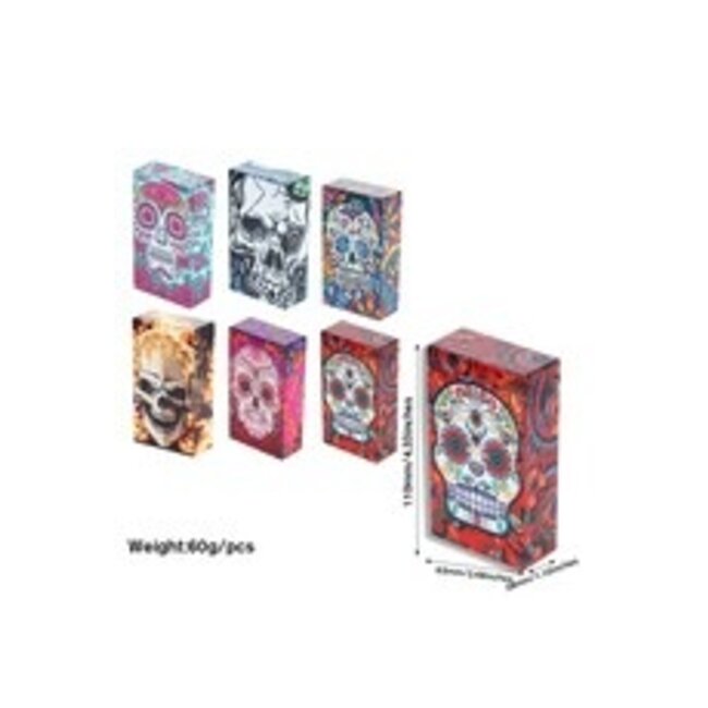 SKULL SKULL PLASTIC LARGE CIGARETTE BOX-CA73