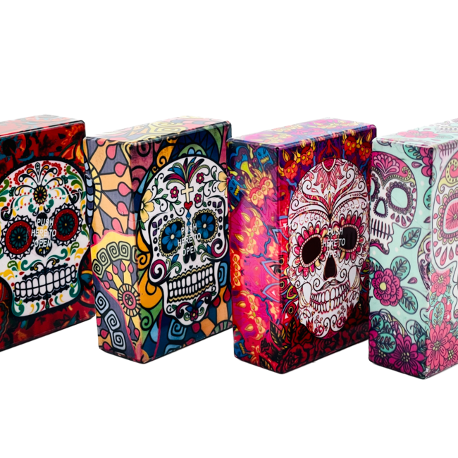 SKULL SKULL PLASTIC SMALL  CIGARETTE BOX
