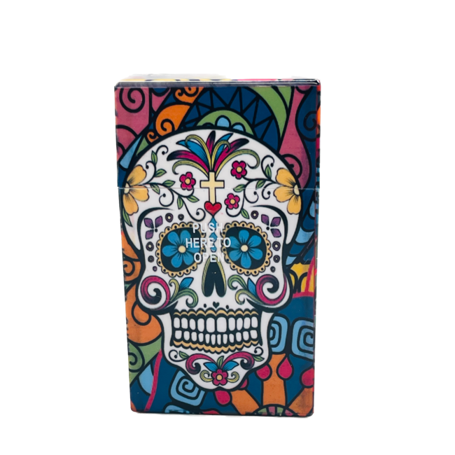SKULL SKULL PLASTIC LARGE CIGARETTE BOX-CA73