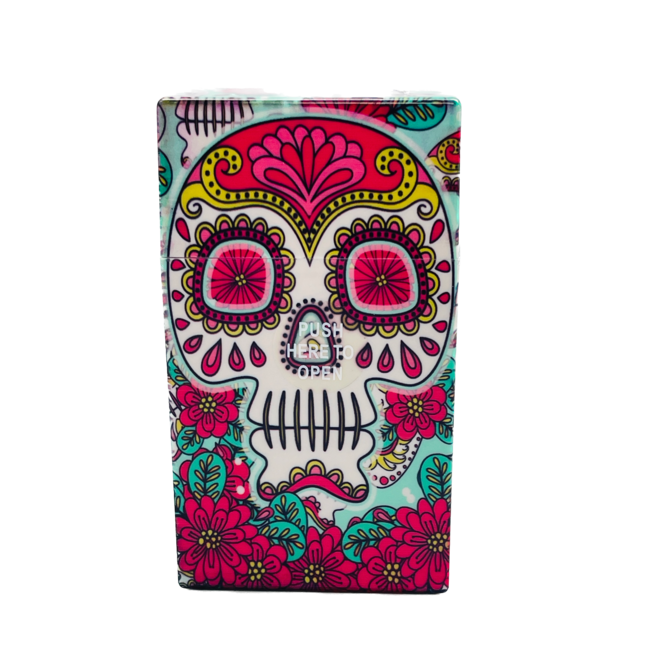 SKULL SKULL PLASTIC LARGE CIGARETTE BOX-CA73