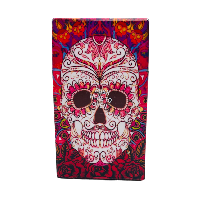 SKULL SKULL PLASTIC LARGE CIGARETTE BOX-CA73