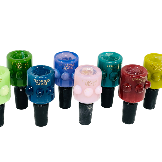 DIAMOND 14MM COLOR TUBE GLASS BOWL