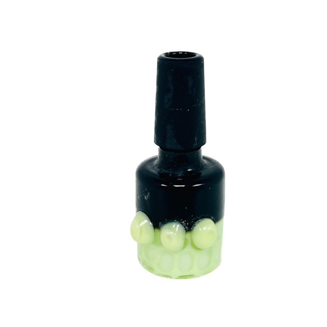 CRYSTAL GLASS CRYSTAL 14MM BLACK&COLOUR BUBBLE BUCKET GLASS BOWL