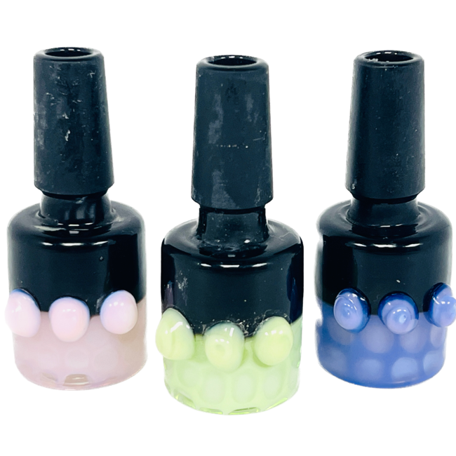 DIAMOND 14MM BLACK&COLOUR BUBBLE BUCKET GLASS BOWL