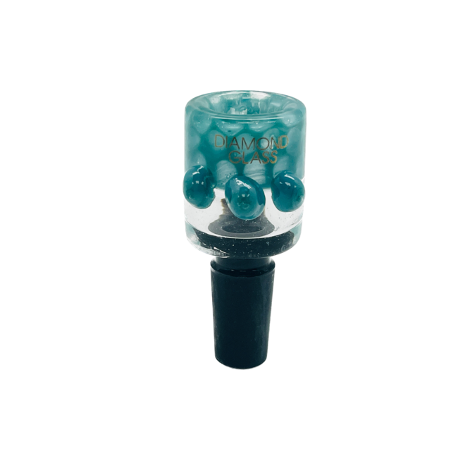 DIAMOND 14MM CLEAR TWO TONE CUPPED GLASS BOWL