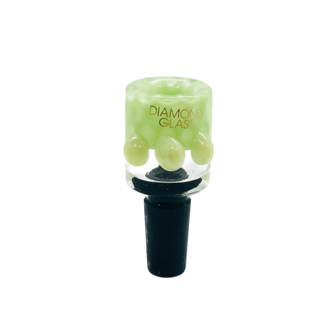 DIAMOND 14MM CLEAR TWO TONE CUPPED GLASS BOWL