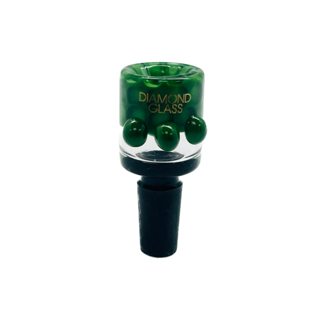 DIAMOND 14MM CLEAR TWO TONE CUPPED GLASS BOWL