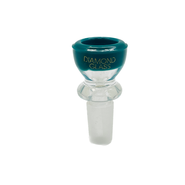 DIAMOND 14MM COLOR RIM GLASS BOWL
