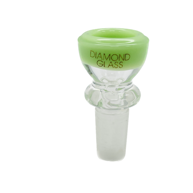 DIAMOND 14MM COLOR RIM GLASS BOWL