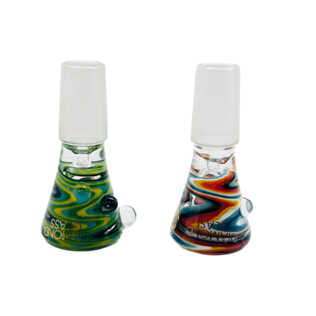 DIAMOND 14MM THREE DOTS GLASS BOWL