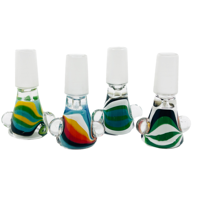 CRYSTAL GLASS 14MM BOWLS WITH  SLIDES GLASS BOWL