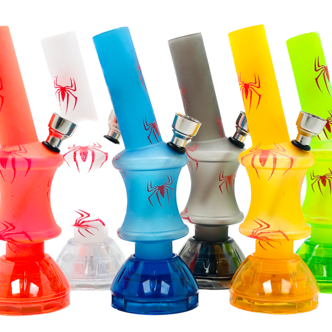ACRYLIC MINI ACRYLIC SPIDER WITH GRINDER BONG