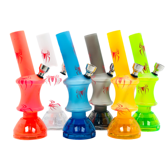 ACRYLIC MINI ACRYLIC SPIDER WITH GRINDER BONG