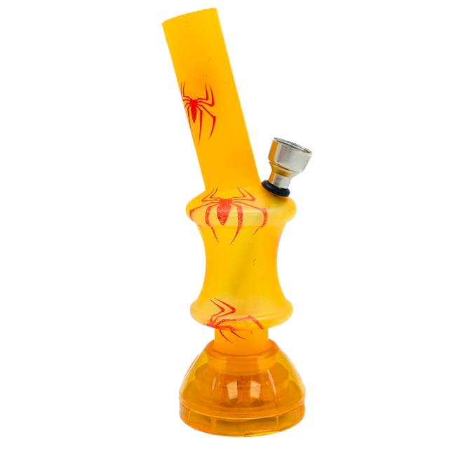 ACRYLIC MINI ACRYLIC SPIDER WITH GRINDER BONG