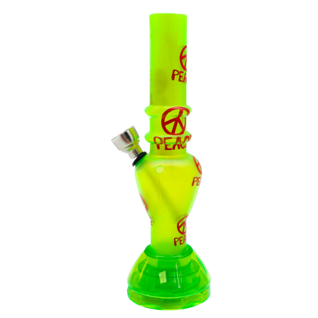 ACRYLIC MINI ACRYLIC PEACE  WITH GRINDER BONG