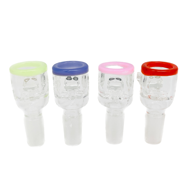 CHEECH GLASS 14MM CLEAR BUILT IN SCREEN GLASS BOWL