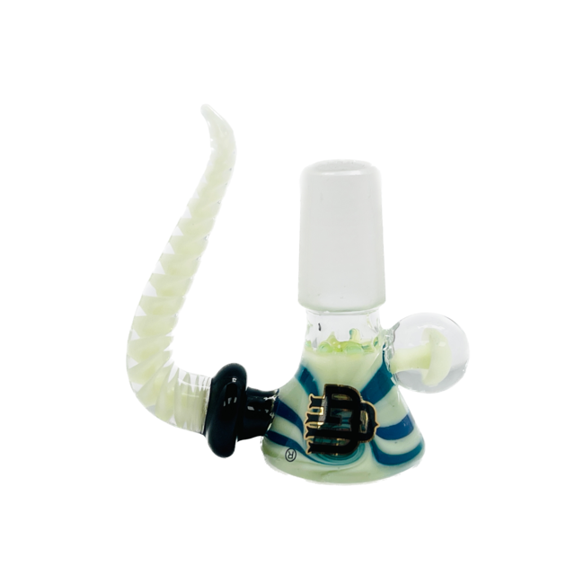 CRYSTAL GLASS 14MM SPIRAL BUILT IN SCREEN GLASS BOWL